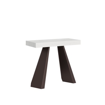 Diamante Console with Bear frame - Extendable console 90x40/196 cm Diamante Small White Ash with Bear frame