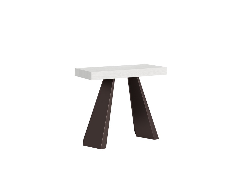 Diamante Console with Bear frame - Extendable console 90x40/196 cm Diamante Small White Ash with Bear frame