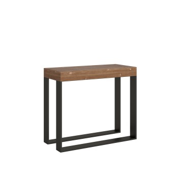 Elettra Console with Anthracite frame - Extendable console 90x40/190 cm Elettra Small Stained Fir with Anthracite frame