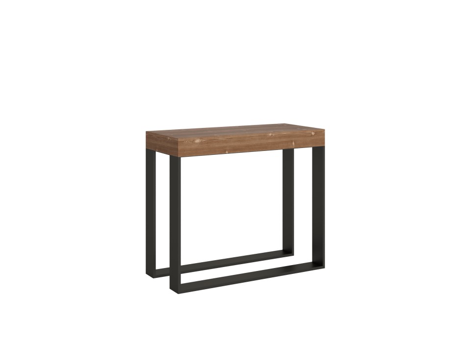 Elettra Console with Anthracite frame - Extendable console 90x40/190 cm Elettra Small Stained Fir with Anthracite frame