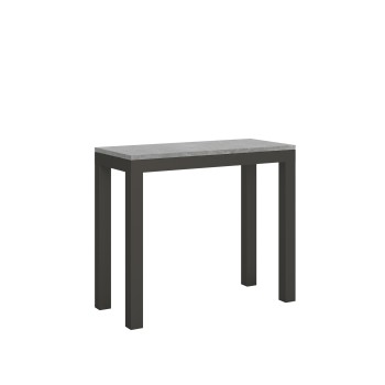 Everyday Evolution console Anthracite frame - Extendable console 90x40/196 cm Everyday Small Evolution White Ash Anthracite frame