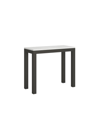 Everyday Evolution console Anthracite frame - Extendable console 90x40/196 cm Everyday Small Evolution White Ash Anthracite frame