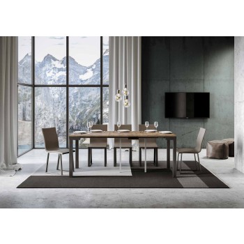 Everyday Evolution console Anthracite frame - Extendable console 90x40/300 cm Everyday Evolution White Ash Anthracite frame