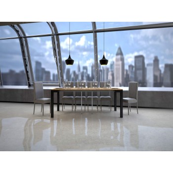 Everyday Evolution console Anthracite frame - Extendable console 90x40/300 cm Everyday Evolution White Ash Anthracite frame