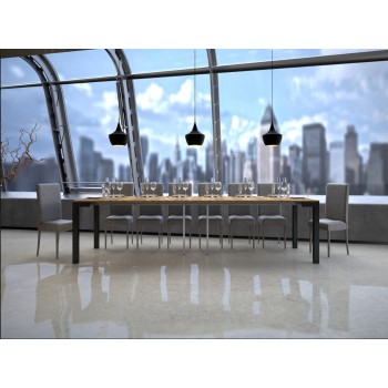 Everyday Evolution console Anthracite frame - Extendable console 90x40/300 cm Everyday Evolution White Ash Anthracite frame