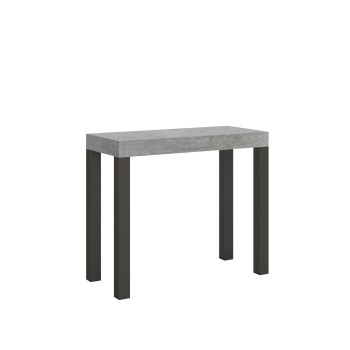 Everyday Console Anthracite frame - Extendable console 90x40/196 cm Everyday Small White Ash Anthracite frame