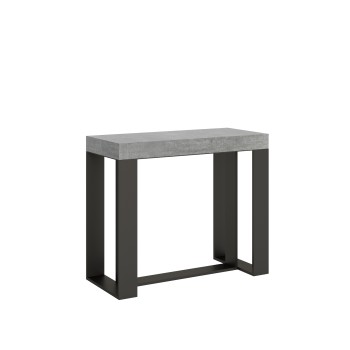 Futura Console with Anthracite frame - Extendable console 90x40/196 cm Futura Small Premium Oak Natura with Anthracite frame