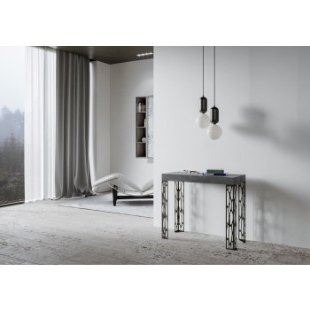 Ghibli console Anthracite frame - Extendable console 90x40/300 cm Ghibli White Ash Anthracite frame