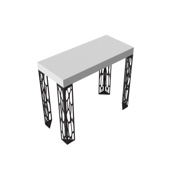 Ghibli console Anthracite frame - Extendable console 90x40/300 cm Ghibli White Ash Anthracite frame