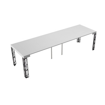 Ghibli console Anthracite frame - Extendable console 90x40/300 cm Ghibli White Ash Anthracite frame