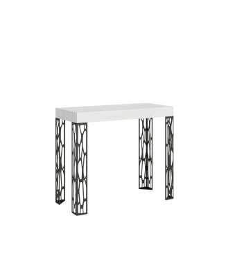 Ghibli console Anthracite frame - Extendable console 90x40/300 cm Ghibli White Ash Anthracite frame