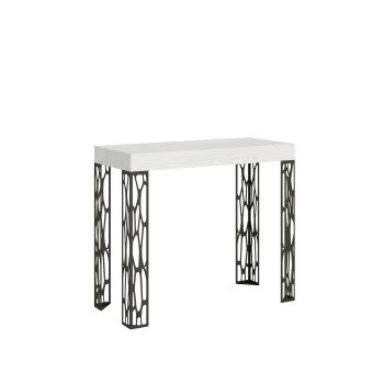 Ghibli console Anthracite frame - Extendable console 90x40/300 cm Ghibli White Ash Anthracite frame