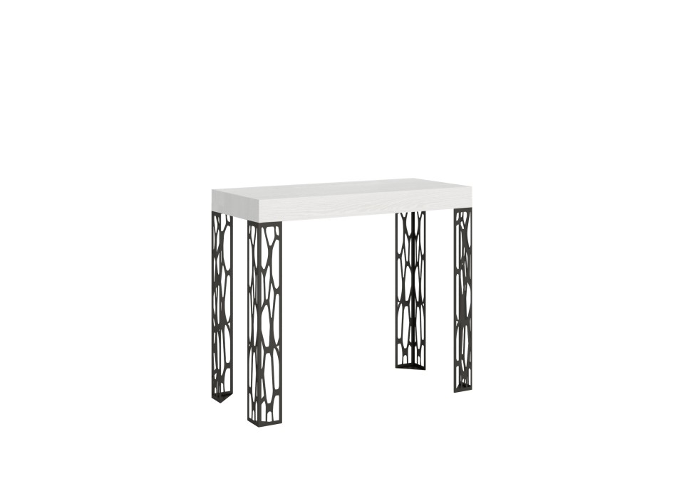 Ghibli console Anthracite frame - Extendable console 90x40/300 cm Ghibli White Ash Anthracite frame