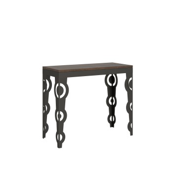 Karamay Evolution console Anthracite frame - Extendable console 90x40/196 cm Karamay Small Evolution White Ash Anthracite frame