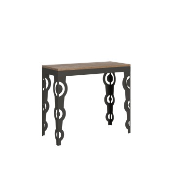 Karamay Evolution console Anthracite frame - Extendable console 90x40/196 cm Karamay Small Evolution White Ash Anthracite frame