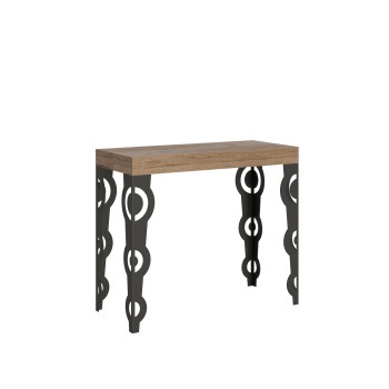 Karamay Premium Console Anthracite Frame - Extendable Console 90x40/196 cm Karamay Small Premium White Ash Anthracite Frame