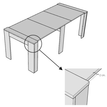 Kiba Console - Extendable console 90x25/211 cm Kiba White Ash