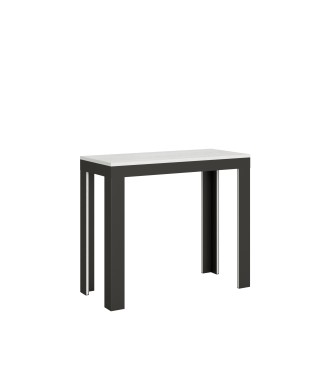 Console Evolution Line Anthracite frame - Extendable console 90x40/196 cm Small Evolution Line White Ash Anthracite frame