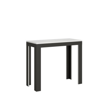 Console Evolution Line Anthracite frame - Extendable console 90x40/196 cm Small Evolution Line White Ash Anthracite frame