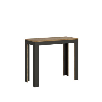 Console Evolution Line Anthracite frame - Extendable console 90x40/300 cm Evolution Line White Ash Anthracite frame