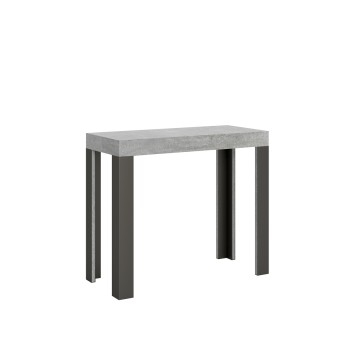 Console Linea Anthracite frame - Extendable console 90x40/300 cm Linea White Ash Anthracite frame