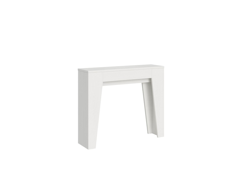 Narrow Console - Extendable console 90x25/181 cm Narrow White Ash