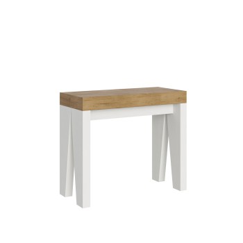 Naxy Console - Extendable Console 90x40/196 cm Naxy Small White Ash