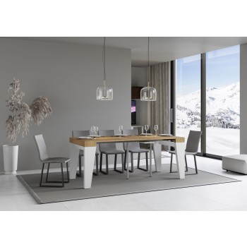 Naxy Console - Extendable Console 90x40/196 cm Naxy Small White Ash