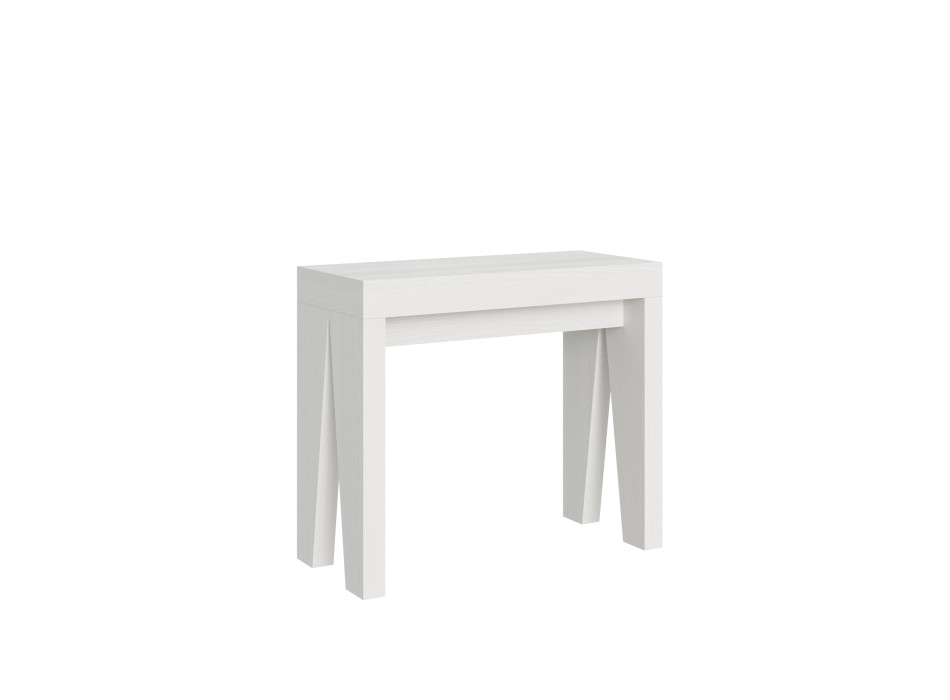 Naxy Console - Extendable Console 90x40/196 cm Naxy Small White Ash