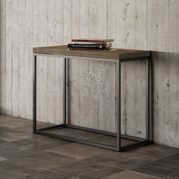 Nordica Libra console Anthracite frame - Opening console 90x45/90 cm Nordica Libra Quercia Natura Anthracite frame