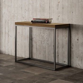 Nordica Libra console Anthracite frame - Opening console 90x45/90 cm Nordica Libra Quercia Natura Anthracite frame