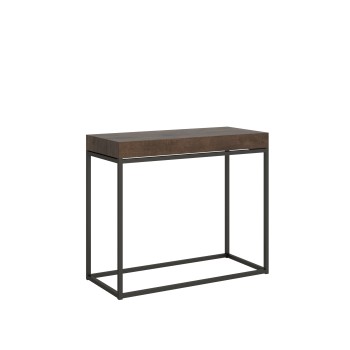 Nordica Console Anthracite frame - Extendable console 90x40/196 cm Nordica Small White Ash Anthracite frame