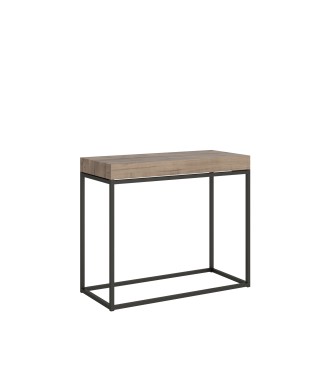 Nordica Console with Anthracite frame - Extendable console 90x40/196 cm Nordica Small Premium Oak Natura with Anthracite frame