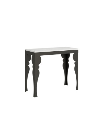 Paxon Evolution console Anthracite frame - Extendable console 90x40/196 cm Paxon Small Evolution White Ash Anthracite frame