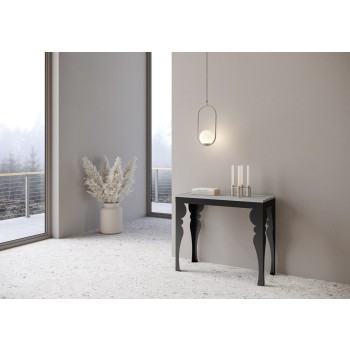 Paxon Evolution console Anthracite frame - Extendable console 90x40/300 cm Paxon Evolution White Ash Anthracite frame