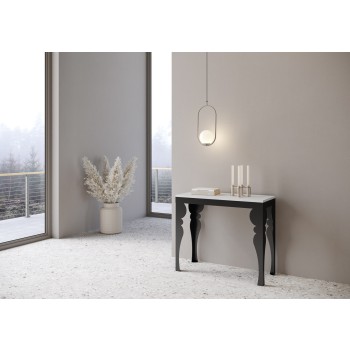 Paxon Evolution console Anthracite frame - Extendable console 90x40/300 cm Paxon Evolution White Ash Anthracite frame