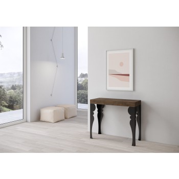 Paxon Premium Console with Anthracite frame - Extendable console 90x40/196 cm Paxon Small Premium White Ash with Anthracite frame