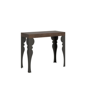 Paxon console Anthracite frame - Extendable console 90x40/300 cm Paxon White Ash Anthracite frame