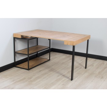 Plano Console Anthracite Frame - Extendable Console 90x40/196 cm Plano Small White Ash Anthracite Frame