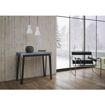 Rio console with Anthracite frame - Extendable console 90x40/196 cm Rio Small Premium Oak Natura with Anthracite frame