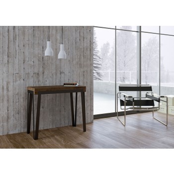 Rio console with Anthracite frame - Extendable console 90x40/196 cm Rio Small Premium Oak Natura with Anthracite frame