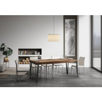 Rio console with Anthracite frame - Extendable console 90x40/300 cm Rio Premium Quercia Natura with Anthracite frame