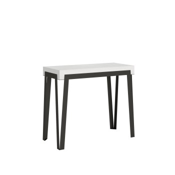 Rio console with Anthracite frame - Extendable console 90x40/300 cm Rio Premium Quercia Natura with Anthracite frame