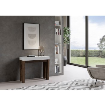 Spimbo Console - Extendable console 90x40/196 cm Spimbo Small White Ash