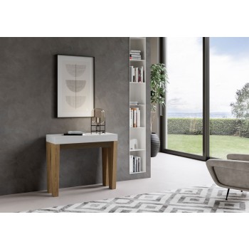 Spimbo Console - Extendable console 90x40/196 cm Spimbo Small White Ash