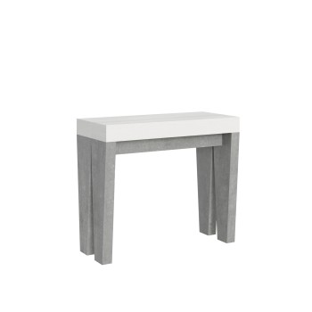 Spimbo Console - Extendable console 90x40/196 cm Spimbo Small White Ash