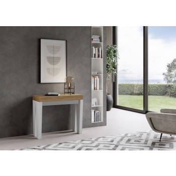 Spimbo Console - Extendable console 90x40/196 cm Spimbo Small White Ash