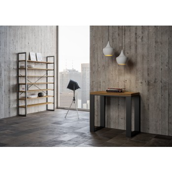 Tecno Libra console - Opening console 90x45/90 cm Tecno Libra Nature Oak Anthracite frame