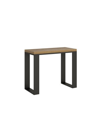 Tecno Libra console - Opening console 90x45/90 cm Tecno Libra Nature Oak Anthracite frame