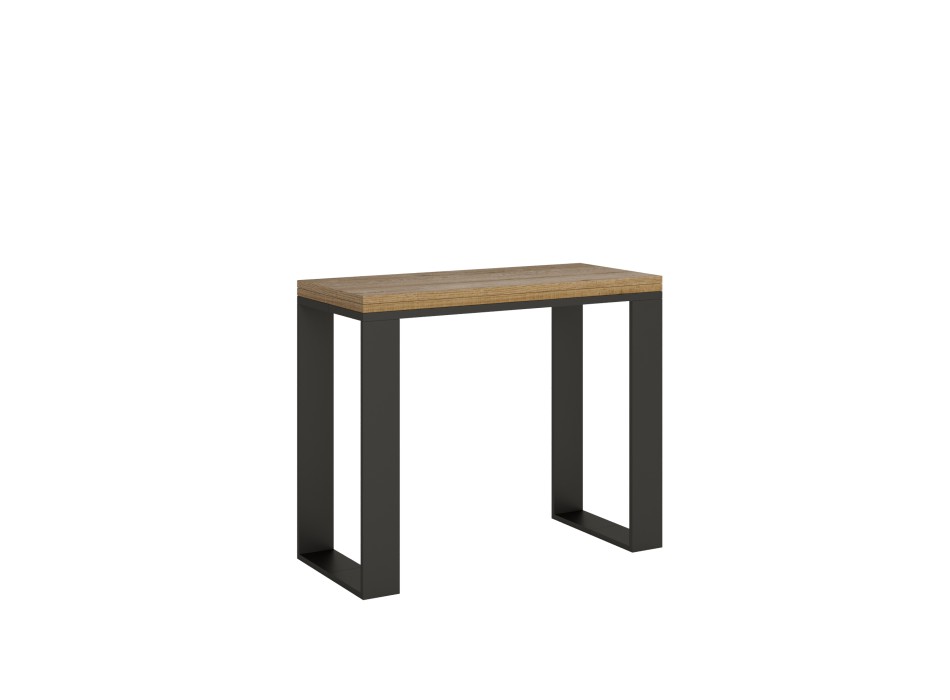 Tecno Libra console - Opening console 90x45/90 cm Tecno Libra Nature Oak Anthracite frame